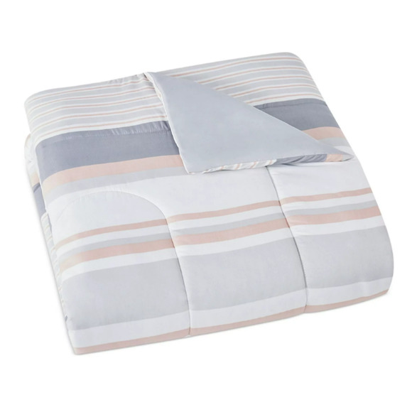 Pem America, Grace 2-Pc. Reversible Stripe Twin Comforter Set MSRP $80.00 - Picture 8 of 8